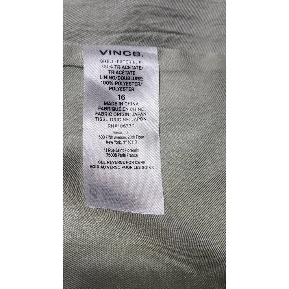 Vince Women’s Overlap long Skirt Size 16 Color Grey-green - Picture 8 of 9